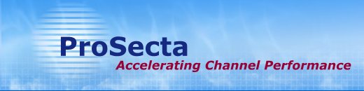 ProSecta Heading Logo with tagline Accelerating Channel Performance